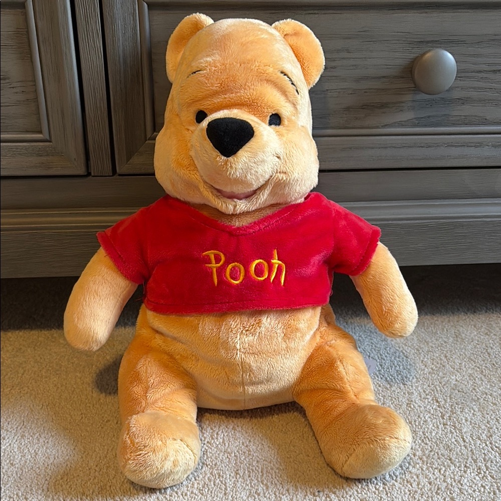 Disney Red and Tan Stuffed Animal with Soft Texture
